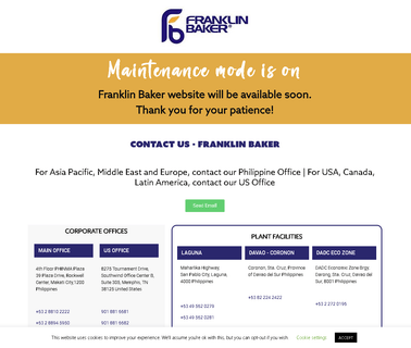 Franklin Baker Company Of The Philippines water oils