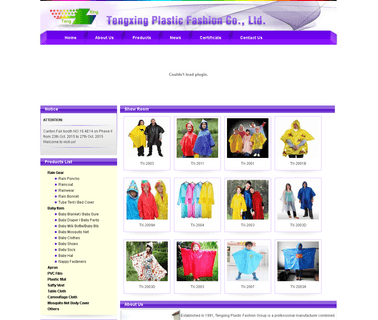 Zhaoxian Tengxing Plastic Fashion adult raincoat