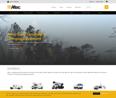 Altec Industries aerial boom truck