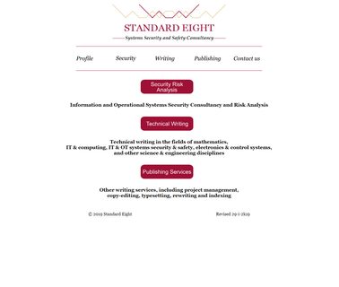 Standard Eight Limited: T documentation safety