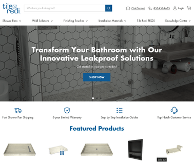 Tile Redi Usa shower walls