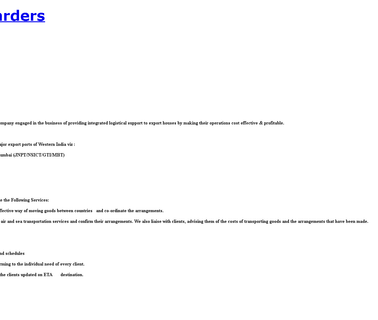 Shriji Enterprise international sea cargo