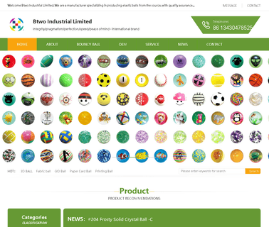 Btwoball Toys Shenzhen solid plastic ball