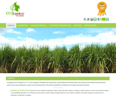 Ecorganicos De Colombia S A S sugar cane