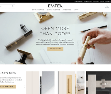 Emtek Products bathroom hinges