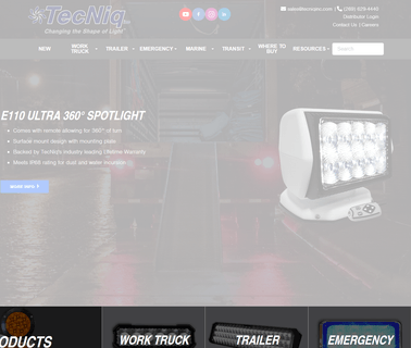Tecniq Inc led lights trailer