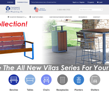 Thomas Steele Site Furnishings lawn furniture tables