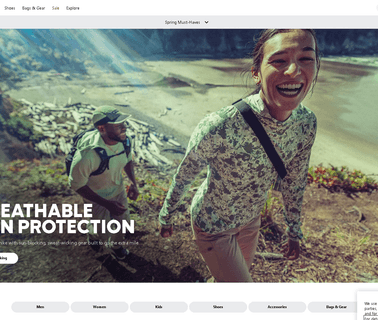 Columbia Sportswear keeping dry