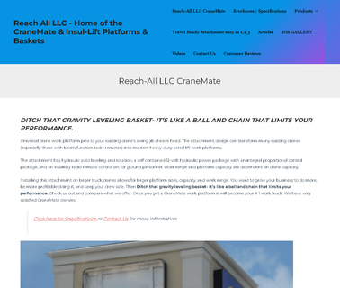 Reach-All Llc work platform boom lift