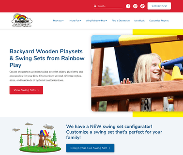 The Swingset Store Rainbow Play Systems playsets