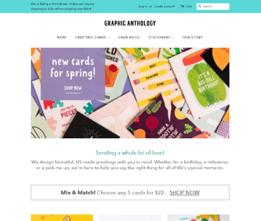Graphic Anthology stationery kits