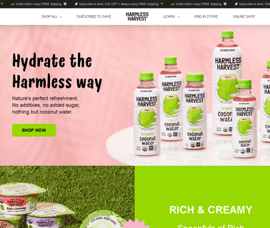 Harmless Harvest rtd water