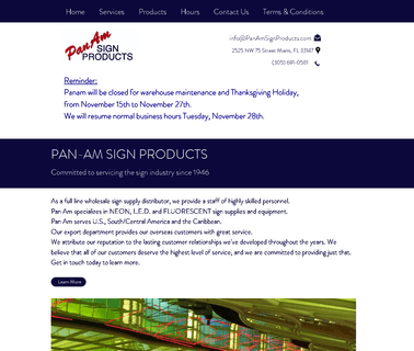 Pan Am Sign Products pan pans