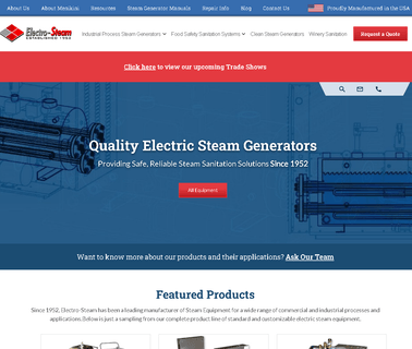 Electrosteam Generator Corp steam vapor cleaning