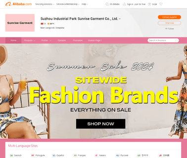 Suzhou Industrial Park Sunrise Garment underwear kids