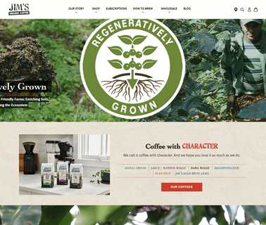 Jims Organic Coffee coffees wholesale