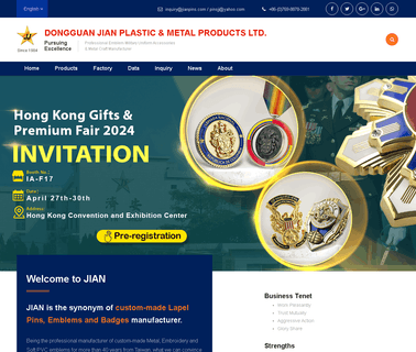 Dongguan Jian Plastic & Metal Products badge golf