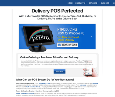 Microworks Pos Solutions delivery pizza