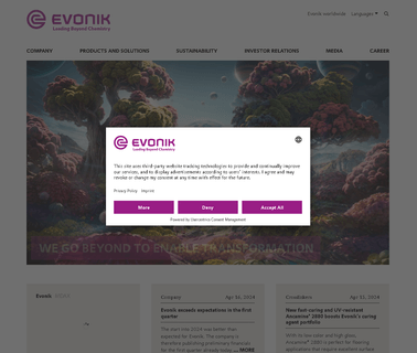Evonik Corporation corrosion processing