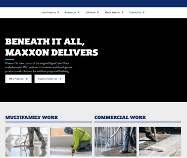 Maxxon Corp cementitious prepackaged