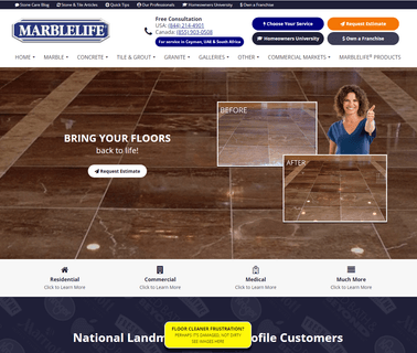 Marblelife, Marble Polishing, Gra cleaning restoration products tile