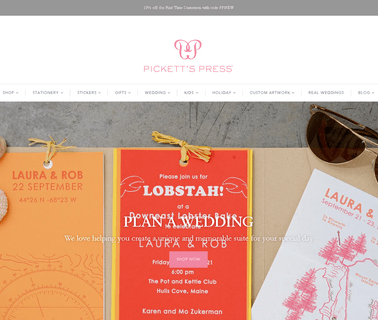 Picketts Press stationery invitations