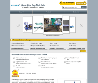 Chandra Helicon Pumps machinery chocolate