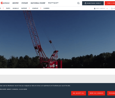 Manitowoc Cranes heavy load trucks