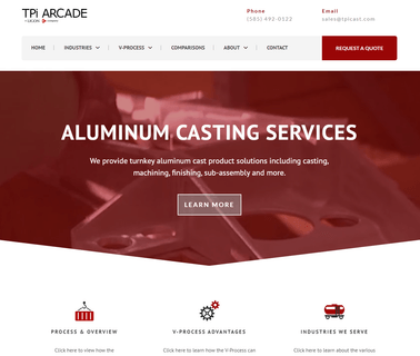 Home - Tpi Arcade aluminum cast process