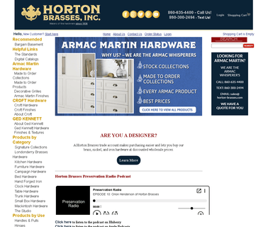 Horton Brasses - Re american delivery