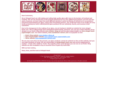 Home Page design glass stained