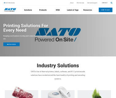 Printing - Labeling - Rfid - Barcodes - Auto-Id - Solutions Sato labelers