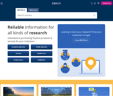 Ebsco Information Services journal subscriptions