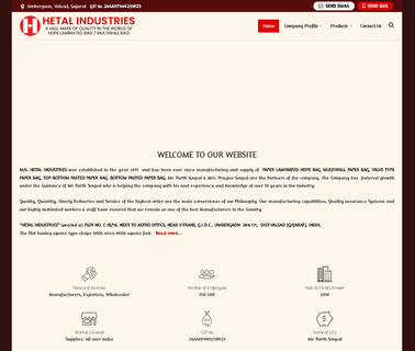 Hetal Industries hdpe plastic bags