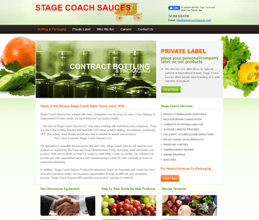 Stage Coach Sauces Llc vinegar bottles