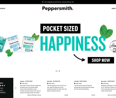 Peppersmith sugar confectionery products
