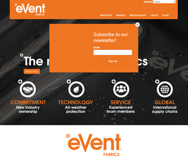 Event Fabrics keeping dry