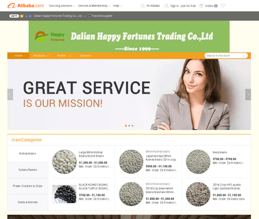 Dalian Happy Fortunes Trading beans white kidney