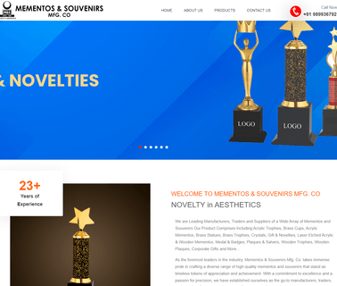Mementos & Souvenirs Mfg. Co. trophies designer