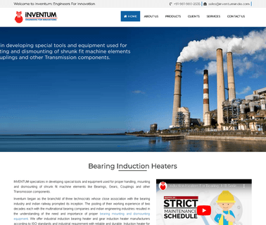 Inventum Engineering Co. induction heater bearing