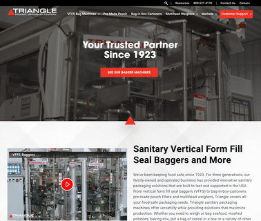 Triangle Package Machinery Co. vffs bagger