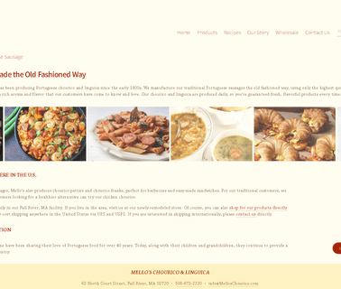 Mellos Chourico & Linguica Sausage Company hors doeuvres