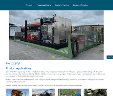 Hydro Engineering Inc steam cleaners pressure washers