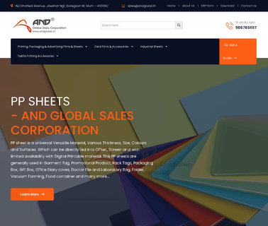 And Global Sales Corporation welding sheets
