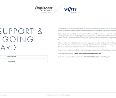 Voti Detection: X-Ray Screening Equipment & Services security screening equipment