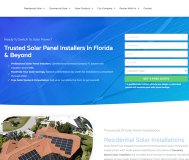 Welcome to Solar Direct solar welcome
