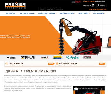 Premier Attachments ditchers trenchers