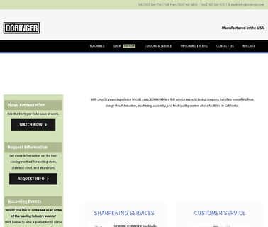 Doringer Cold Saws. cutoff saws