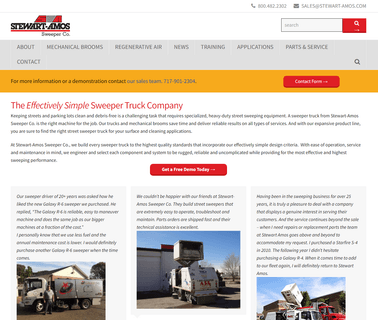 Stewart Amos Sweeper Co; Effectively Simple Street street broom