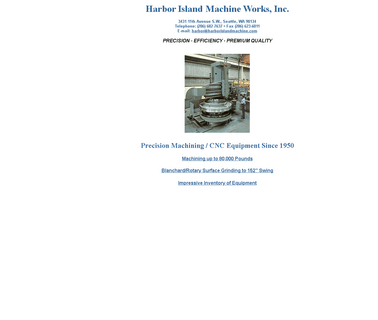 Harbor Island Machine Works Seattle Wa blanchard grind